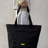 Strata Tote Bag Black Lime