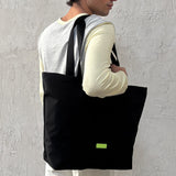 Strata Tote Bag Black Lime