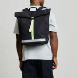 Pack Lars Roll Backpack Black Lime